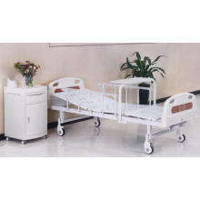 Krankenhaus Manual Bed, zwei Funktionen mit einem Rolling Esstisch (XH-B-14)